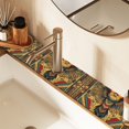 thumbnail image 2 of Yayeee Faucet Mat for Kitchen Sink 14.7" Diatomite Long Splash Guard Pad, Retro Abstract Eagle, 2 Pack, 2 of 7