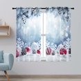 thumbnail image 2 of Goory Rideaux de Noël Luxe 2 Pcs Draperies Texturées en Lin Décoration Maison Rideau de Fenêtre Poche de Tringle Style Chambre-5 L:51 Pouces x H:63 Pouces, 2 of 6