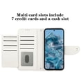 thumbnail image 2 of for Google Pixel 9a Wallet Case, Elegant Card Holder Cash Slot PU Leather Kickstand Wrist Strap Shockproof Protective Flip Women Girls Case Cover for Google Pixel 9a, White, 2 of 7