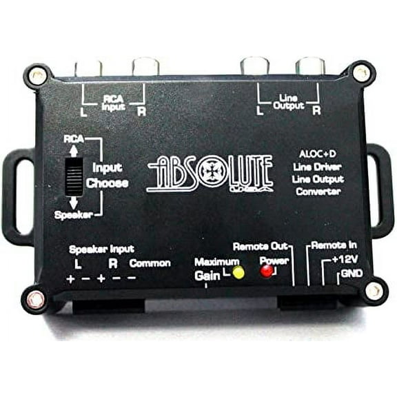 Absolute ALOC D Line Driver/Line Output Hi to Low RCA Converter With Built In Remote Turn On Output