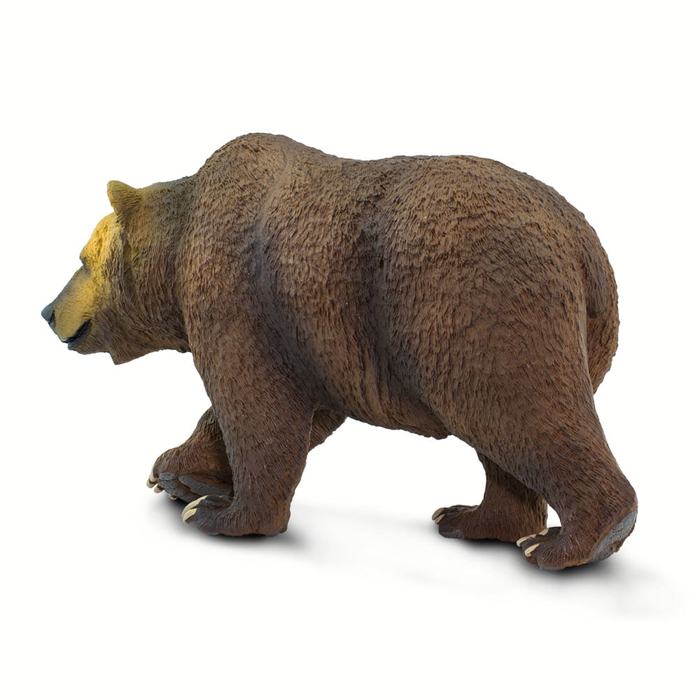 Safari Ltd Grizzly Bear Wildlife Replica Figure Toy 181329 New Free Shipping 