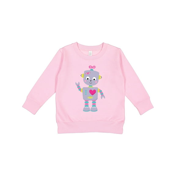 Inktastic Cute Robot, Purple Robot, Funny Robot, Silly Robot Toddler Sweatshirt