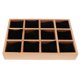 thumbnail image 4 of Joyería Reloj Almacenamiento Vitrina Exhibición 12 Rejillas Almohada Caja De Almohada negra Salvador Bandeja de joyería de madera, 4 of 10