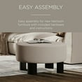 thumbnail image 5 of Maven Lane Celia Contemporary Upholstered Ottoman with Refined Black Wood Finish, 5 of 7