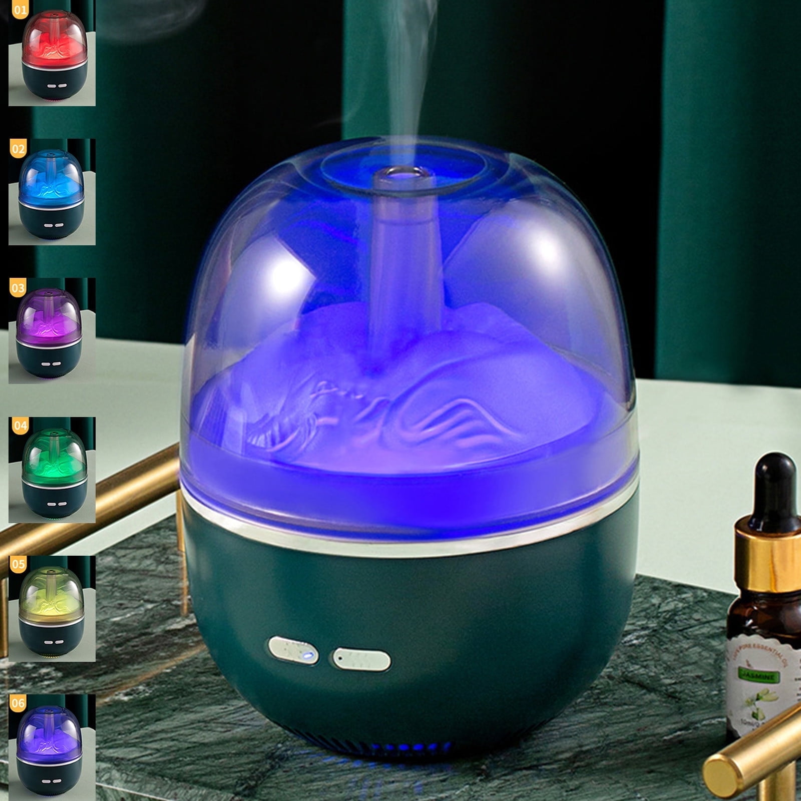 RAPOBRIX Warm Mist Humidifier for Bedroom/Large Room - Top Fill Desk Essential Oil Diffuser Quiet Adjustable