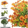 thumbnail image 2 of Artificial Orange Flowers Fake Flower Bouquet Uv Resistant Artificial Floral Stems for Outdoor Decor Vase Arrangements Home Wedding Fall Decor Single Bundle, 2 of 9