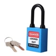 thumbnail image 2 of Lockout Tagout Locks Nylon Safety Padlock, Small Luggage Padlocks Premium Solid Blue, 2 of 7