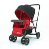 Joovy Caboose Too Graphite Stand-On Tandem Stroller, Red with Caboose Rear Seat, Red