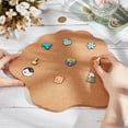 thumbnail image 3 of Pin Display Cork Board Shell Cork Brooch Board 0.5inch Thick Pin Board Wooden Bulletin Display Board Wall Mounted Cork Board for Brooch Pin Storage Office Home Decor 12x11Inch BurlyWood, 3 of 9