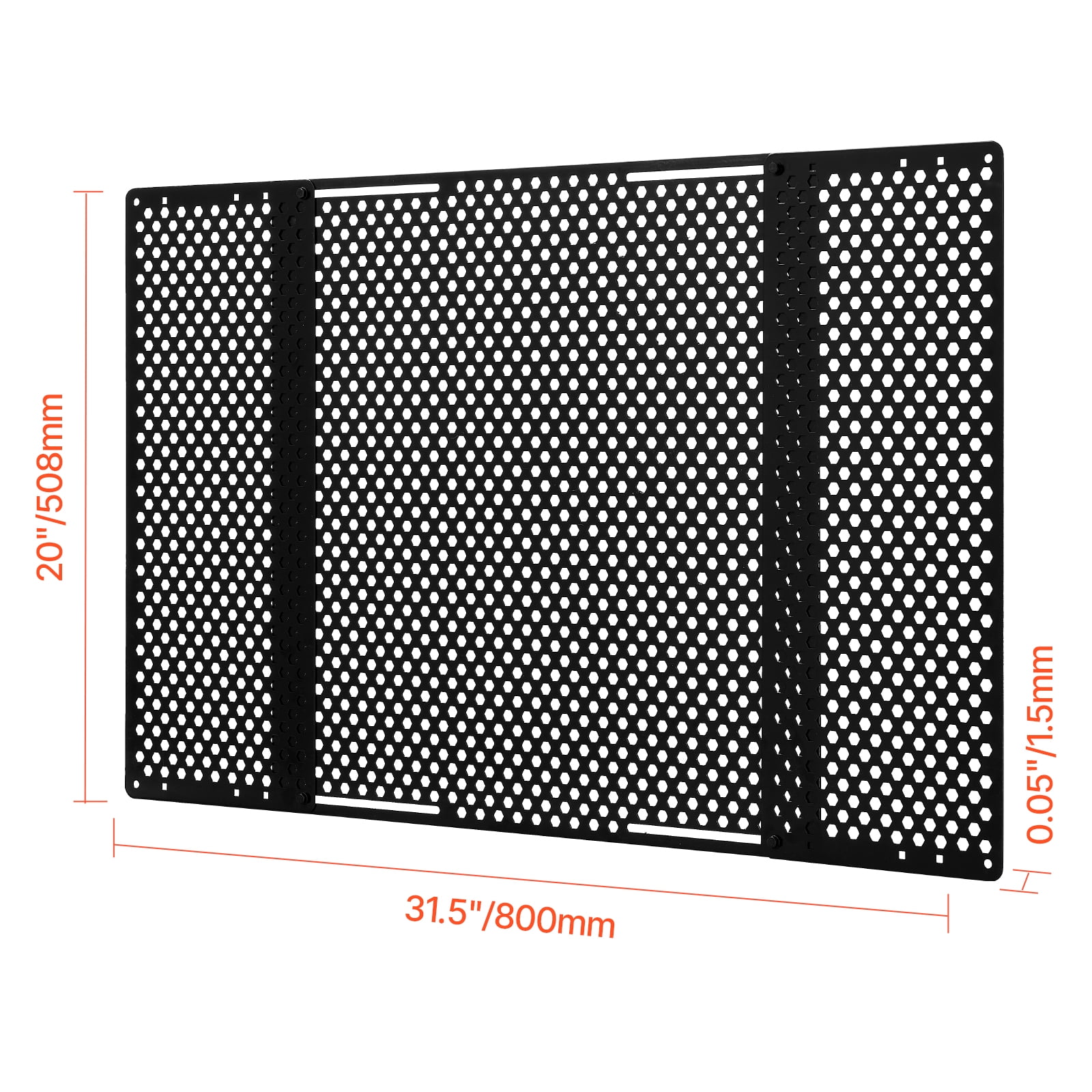 KFFKFF Adjustable RV Screen Door Protector, Fits 22 to 31.5 Inches, Durable Iron Door Grille with Honeycomb Design, Easy Installation, Breathable Entry Guard for Pet Safety, Black