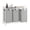 Dove Gray, variant on 3 Section Laundry Hamper with shelf Laundry Sorter with 3 Pull-Out and Removable Bags for Bathroom Laundry Room Rustic Brown and Black