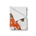 thumbnail image 2 of Horse Soft Flannel Fleece Throw Blanket, Illustration of Cyclist Horse Riding a Bicycle and Wearing Orange Outfits, Cozy Plush for Indoor and Outdoor Use, 50" x 60", Brown Orange Black, by Ambesonne, 2 of 6
