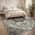 thumbnail image 3 of ODIKA 8'x10' Washable Area Rug Oushak Modern Medallion With Faded Vintage Floral Border Detail for Living Room, Under Sectional, Family , Durable, Non-Slip, 3 of 7