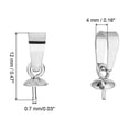 thumbnail image 2 of Uxcell 12 x 4 mm Eye Pin Peg Bail, 10Pcs Stainless Steel Cup Peg Bail Pin Pearl Pendant Connector for DIY Crafts, Silver, 2 of 6