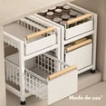 thumbnail image 4 of Gabinete Organizador Deslizable Doble Nivel Para Cocina Estante de Almacenaje Color Gris Obscuro para cocina, 4 of 6