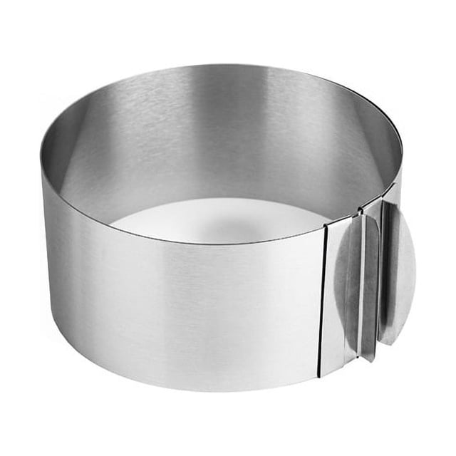 Moldes para pasteles - Aros para pasteles - Moldes para pasteles de acero inoxidable redondos ajustables de 6 a 12 pulgadas - Suministros para hornear pasteles