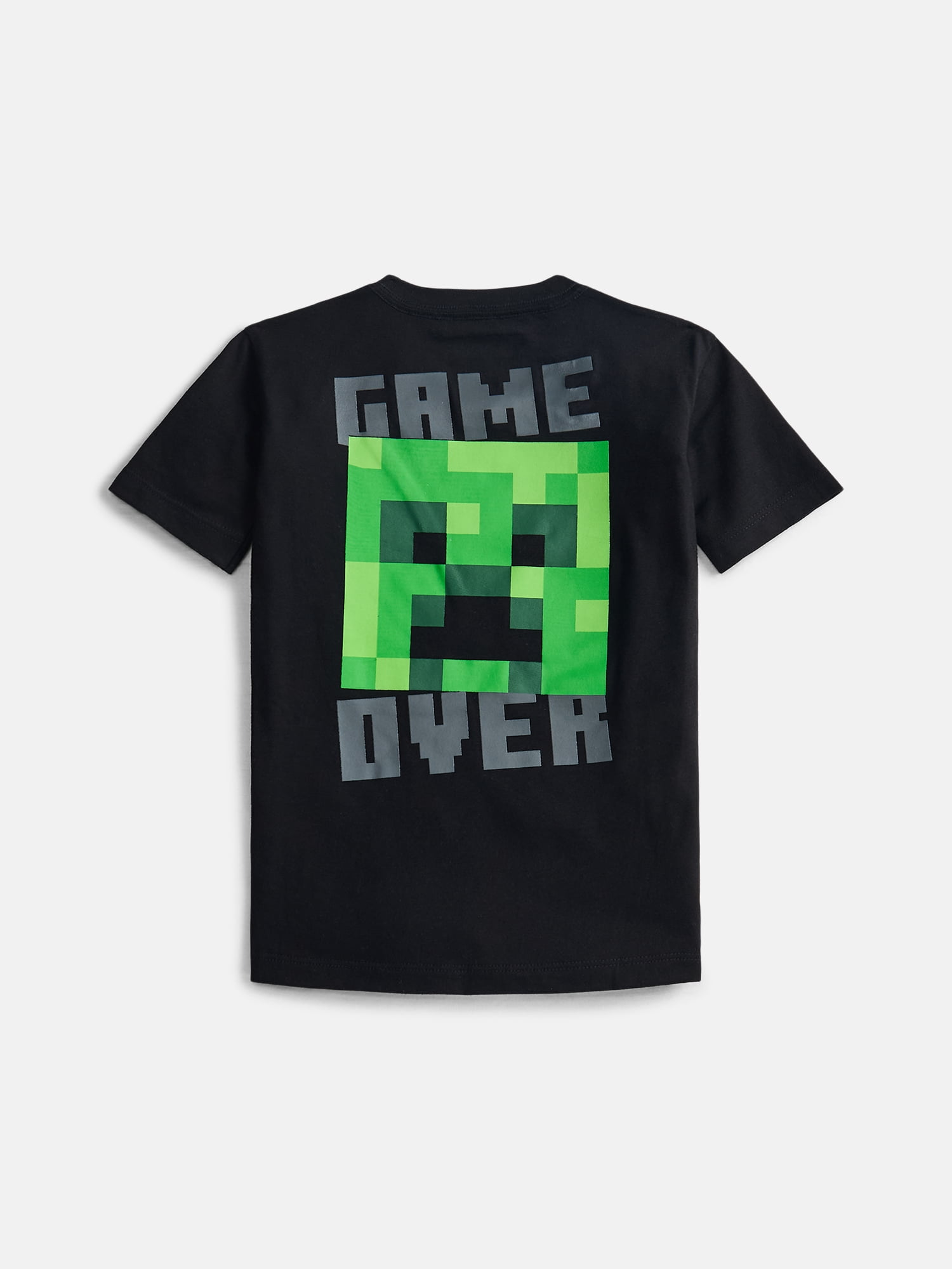 Minecraft Boys Crewneck Graphic Tee with Short Sleeves, 3-Pack, Sizes XS-2XL