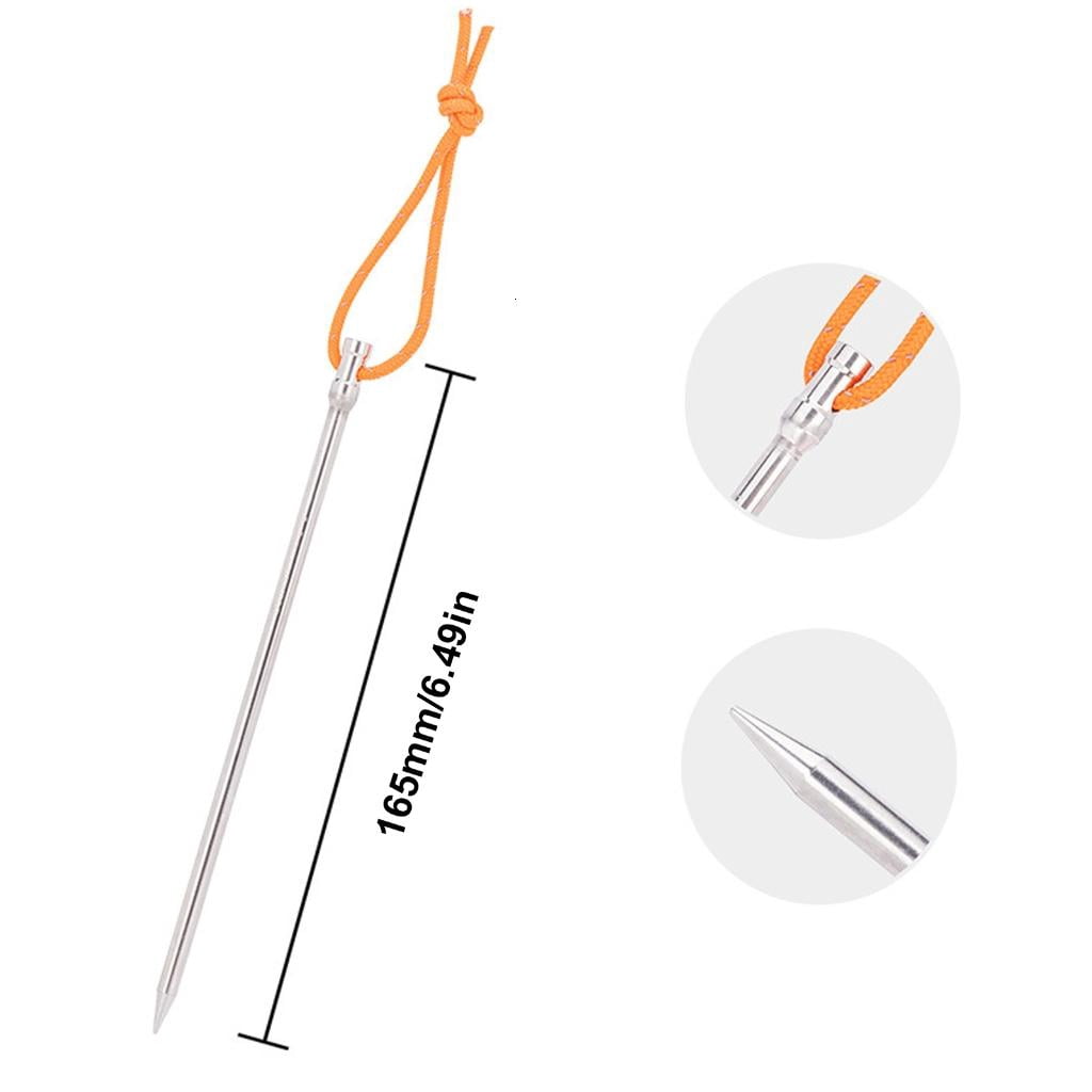 Camping Tent Stakes, Titaniums Alloy Canopy Stakes Spikes Heavy Duty Tent Peg