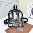 thumbnail image 2 of Mini mochila transparente de PVC para mujer, bolso de hombro pequeño de viaje para estudiantes y niñas Fivean unisex, 2 of 2