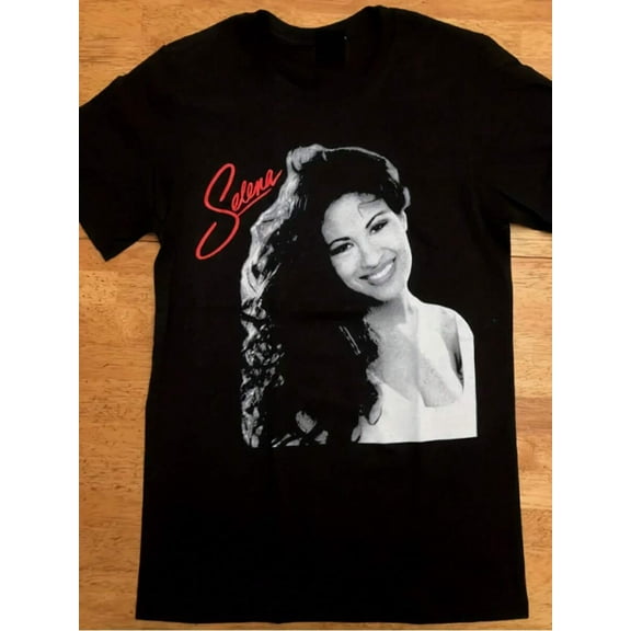 Selena Quintanira T-Shirt, Women's Printed T-Shirt 220g, 100% Cotton, Retro Street Women's Short-Sleeved T-Shirt, Round Neck Casual Women's Outdoor T-Shirt Short-Sleeved, Daily Four Seasons Wear, Holi