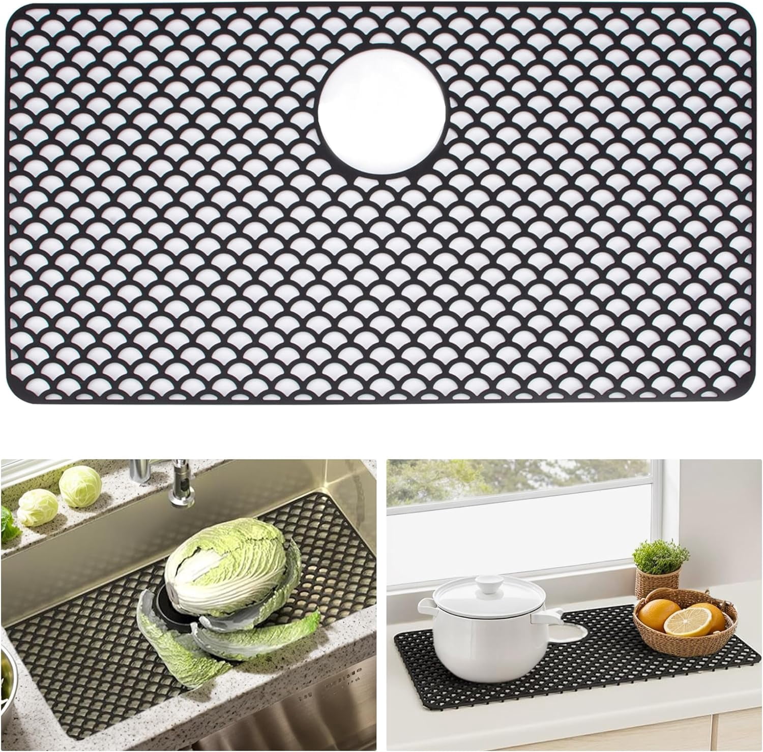 <new_title>Silicone 28.4" x 15" Sink Mat</new_title>