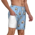 thumbnail image 2 of Kdxio Cute French Bulldog Print Men'S Swim Trunks With Compression Liner 7 Inch Inseam Quick Dry Swim Shorts, 2 of 7