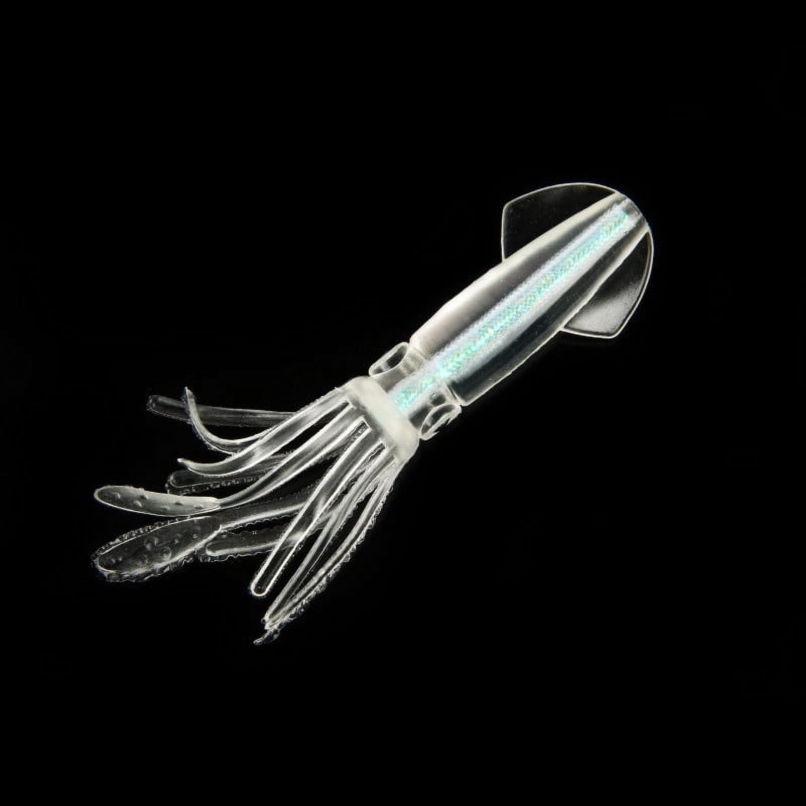 5PC Glow-in-the-Dark Squid Fishing Lure - Lifelike Artificial Octopus Soft Bait for Saltwater and Freshwater Fishing