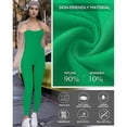 thumbnail image 4 of Women's Yoga Jumpsuit Ribbed One Piece Tank Tops Jumpsuit Sleeveless Exercise Jumpsuit, 4 of 6