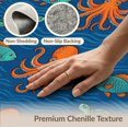 thumbnail image 6 of ODIKA 9'x12' Washable Area Rug Creature Design With Octopus Turtle Fish And Coral Ocean Sea Refined Structured for Dining Room, Basement, Large Office, Non-Slip Chair-Friendly, 6 of 7