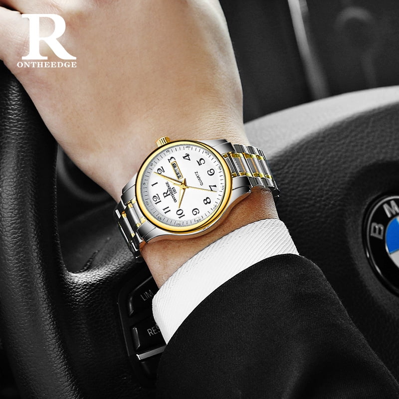 New large-number watch for men, featuring large-number display, waterproof, luminous, business-style and luxury men's wristwatch