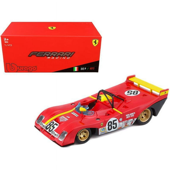 Ferrari 312P #85 Jacky Ickx - Mario Andretti 6 Hours of Watkins Glen (1972) 1/43 Diecast Model Car by Bburago
