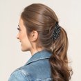 thumbnail image 2 of Unique Bargains 1 Pc Banana Clip Grace Pattern Hair Clip Black White, 2 of 5