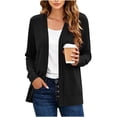 thumbnail image 3 of Perfectbot Women Knit Open Cardigan, Long Sleeve Relaxed Casual Layering Sweater Going Out Wear, 3 of 5