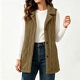 thumbnail image 6 of Perfectbot Women Fleece Sherpa Vest, Lapel Collar Button Down Fall Winter Thermal Waistcoat Layering Outerwear, 6 of 7