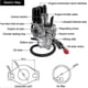 thumbnail image 3 of Carburetor For Engine Carburetor For 50cc 2 Stroke Motorcycle Carb, 3 of 5