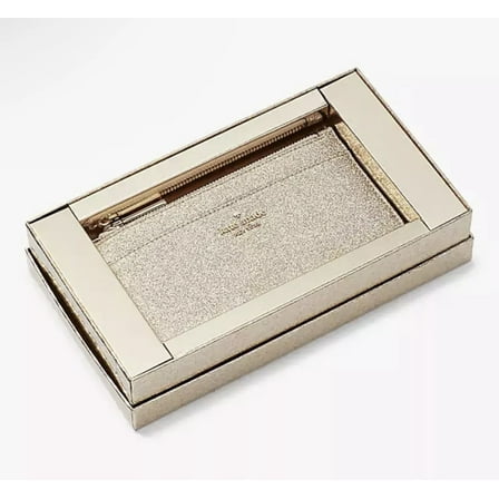 Kate Spade New York Glimmer Boxed Large Slim Cardholder In Gold