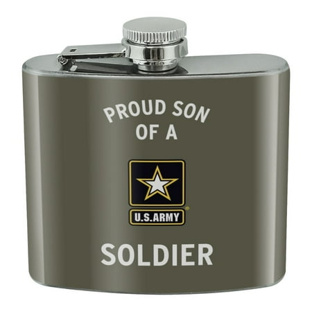 

U.S. Army Proud Son of a Soldier Stainless Steel 5oz Hip Drink Kidney Flask