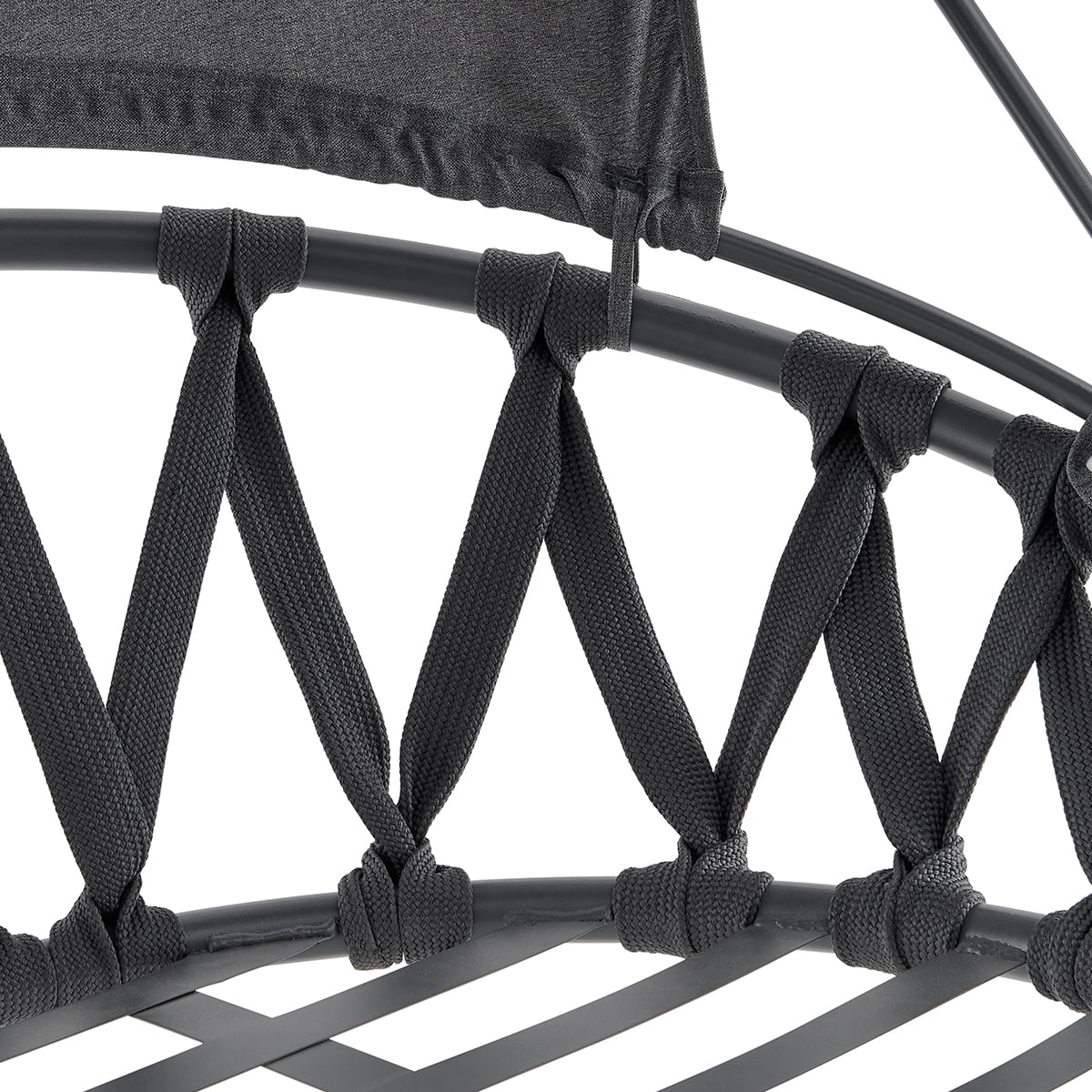 Outdoor Hammock Chair with Stand Hanging Cushioned Swing Canopy Shade, Grey