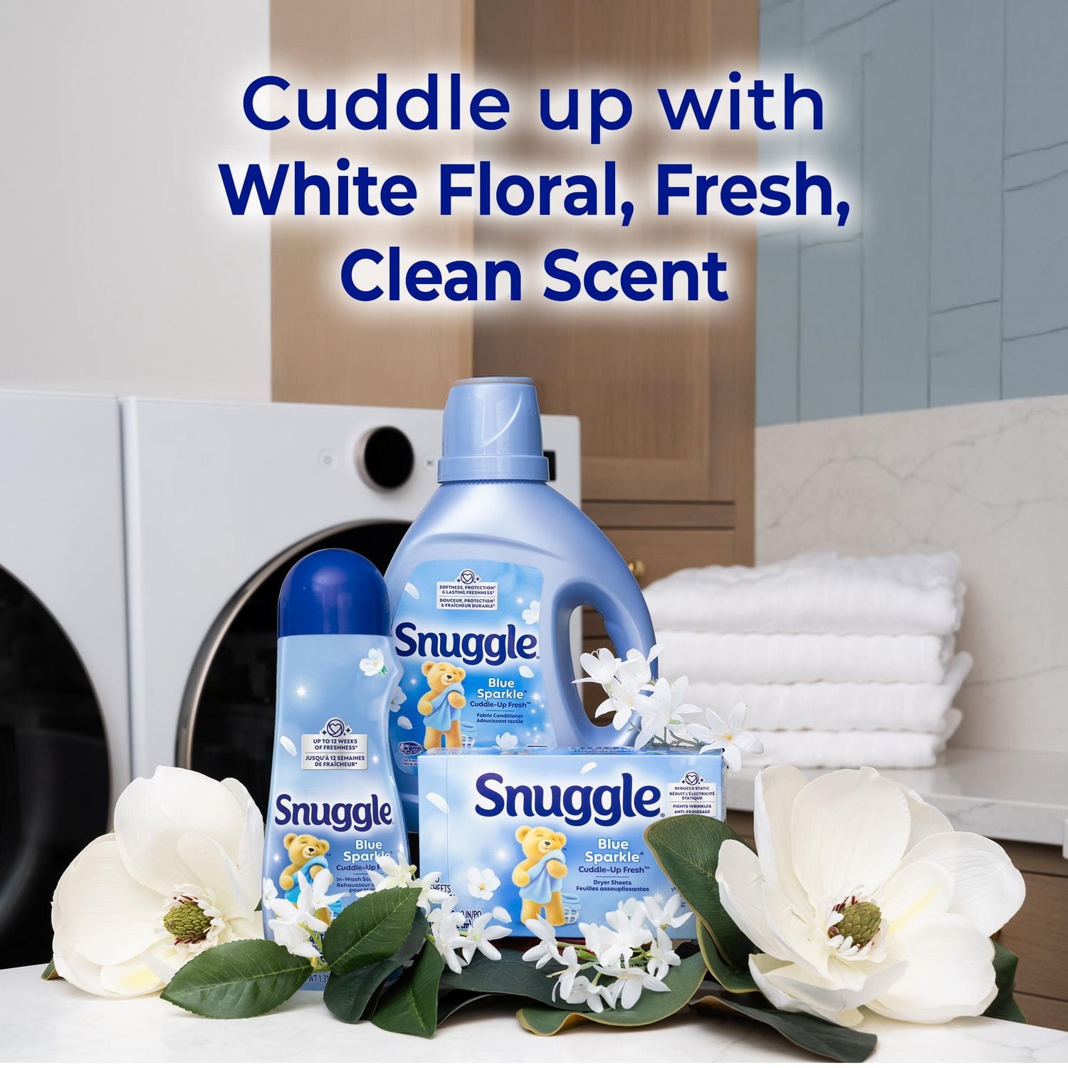 Snuggle Blue Sparkle Cuddle-Up Fresh Liquid Fabric Conditioner, 181 Loads, 3.64 Litres, 1 Bottle, 3.64 Litres
