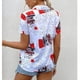 thumbnail image 4 of Camisa informal de temperamento con estampado floral de manga corta elegante y cómoda con cuello en V para mujer OAVQHLG3B Store lin121212, 4 of 5