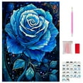 thumbnail image 6 of Diamond Art Craft Kit with Blue Flower Pattern, Adult DIY Project, 11.8x15.7 Inches, Suitable for Home & Wall, 6 of 8