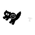 thumbnail image 4 of Reloj de pared con forma de gato, silencioso, sin , de acrílico, decorativo, miniaturas para casa de muñecas, , muebles, diseño de d, 4 of 7