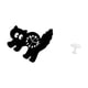thumbnail image 4 of Reloj de pared con forma de gato, silencioso, sin , de acrílico, decorativo, miniaturas para casa de muñecas, , muebles, diseño de d, 4 of 7