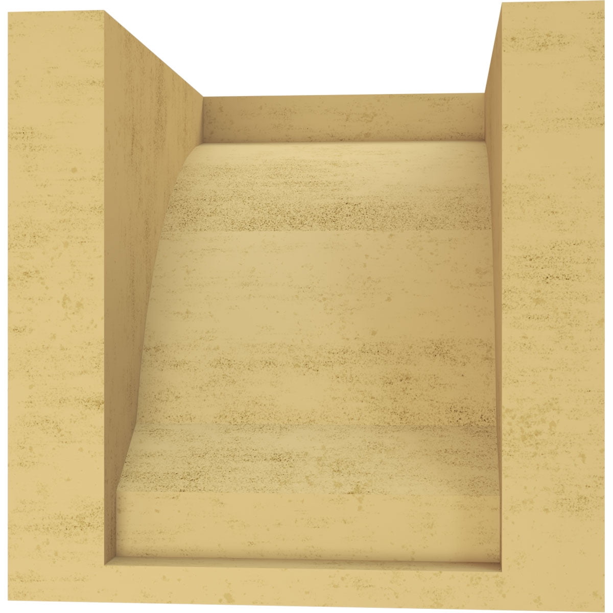 6"W x 6"D x 6"H Wide Moab Rough Cedar Woodgrain TimberThane Corbel, Primed Tan