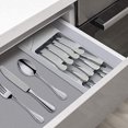 thumbnail image 3 of Organizador de cubiertos compacto, bandeja de cajón de cocina, organizador para tenedor y cuchillo, herramienta de partición para artículos de cocina, gris, 2 uds. Sailing Electrónica, 3 of 4