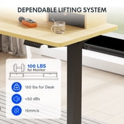 FlexiSpot 55x24 Electric Standing Desk with One-Piece Desktop, 2 Removable Drawers, Headphone Hook, 4 Height Memory Presets, 250lbs Capacity Ergonomic Sit Stand Desk with Monitor Stand