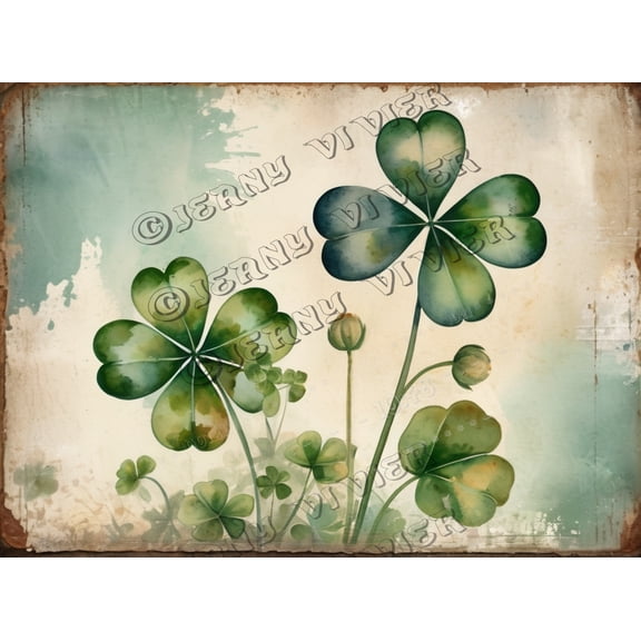 Shamrock Wall Art & Decor - St. Patrick's Day Decor - Holiday Party Decor - Room Wall Decor Retro Metal Tin Sign Vintage Aluminum Sign for Home Coffee Wall Decor 5.5"x8"