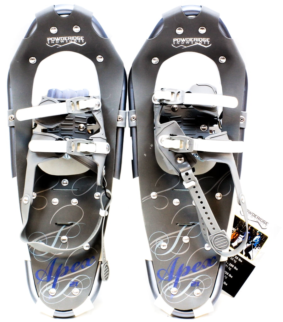POWDERIDGE APEX Women's Snowshoes 8 X 25" Pair Snow Shoe Grey MSRP $120 New by