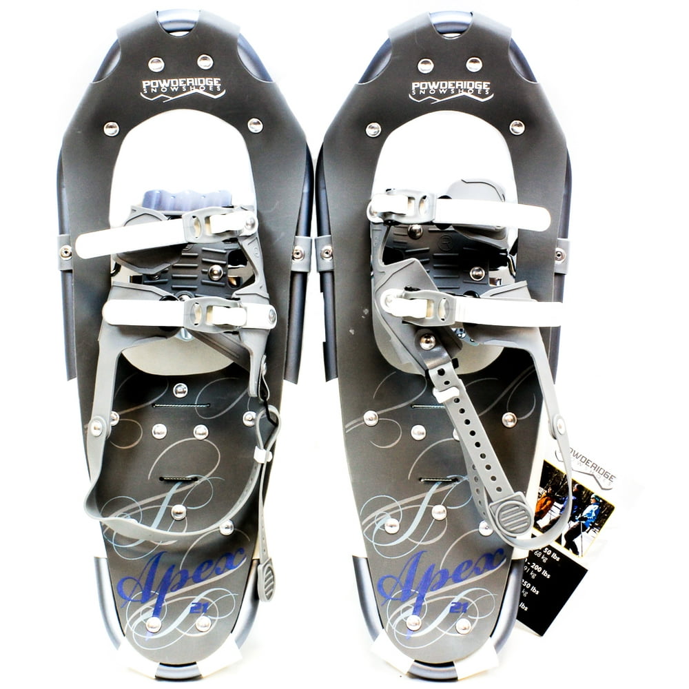 POWDERIDGE APEX Women's Snowshoes 8 X 21" Pair Snow Shoe Grey MSRP 120 NEW
