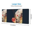 thumbnail image 2 of Rocae Poker Chips for Gaming Mouse Pad, Mouse Pad Large, Office Computer Keyboard Mousepad, Keyboard and Mouse Pad with Stitched Edges,31.5 x 11.8 in, 2 of 5